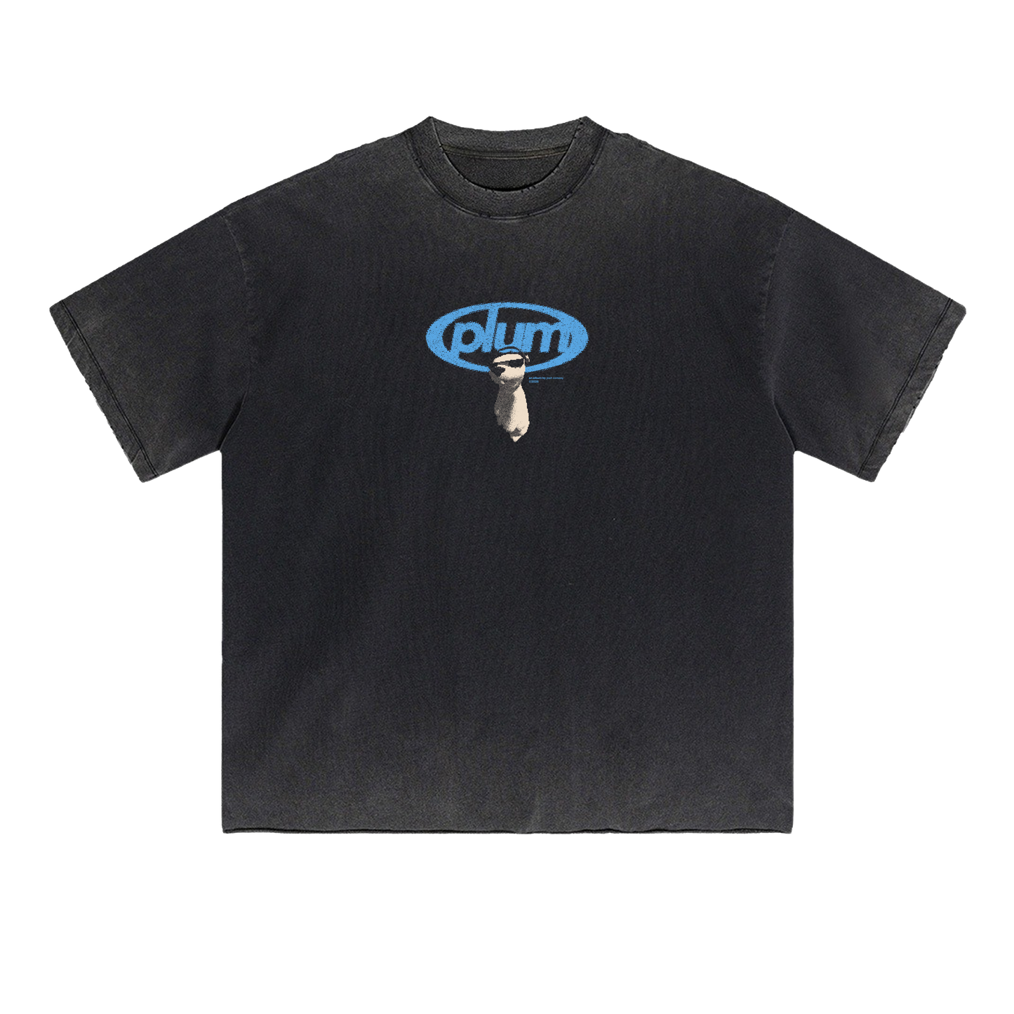 black plum distressed tee