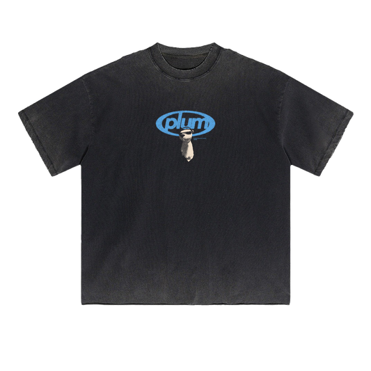black plum distressed tee