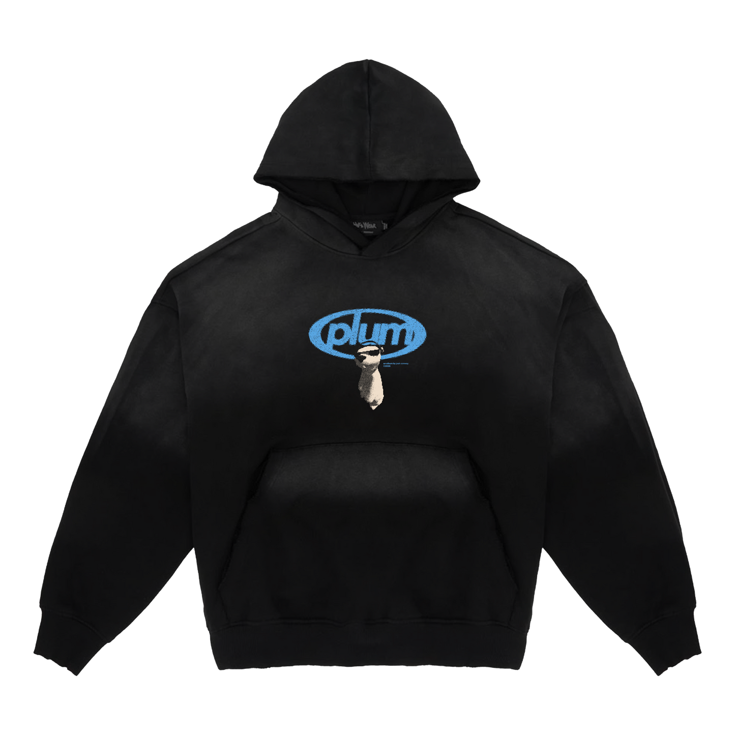 plum distressed hoodie