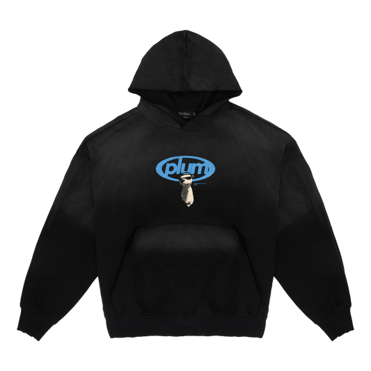 plum distressed hoodie